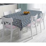 - Masa-5390-Gorsel - Realhomes  Gri Zemin Üzerinde Kahverengi Kot Çizgili Dekoratif Masa Örtüsü Realhomes