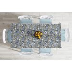 - Masa-5397-Gorsel-1 - Realhomes  Kahverengi Ve Lacivert Renkte Dalgalı Desen Dijital Baskılı Masa Örtüsü Realhomes