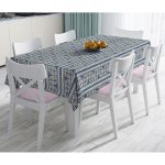 - Masa-5400-Gorsel - Realhomes  Kot Zeminli Düz Çizgili Yaprak Motifli Masa Örtüsü Realhomes