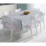 Gri Kot Zeminde Kurumuş Dal Desenli Özel Tasarım Masa Örtüsü Realhomes