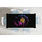 - Masa-5442-Gorsel-1 - Realhomes Siyah Zeminde Neon Kartal Motifli Masa Örtüsü Realhomes