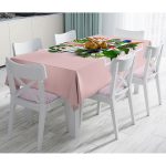 - Masa-5505-Gorsel - Realhomes  Pembe Summer Flamingo Özel Tasarım Masa Örtüsü Realhomes