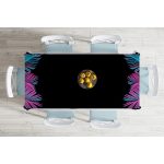 - Masa-5521-Gorsel-1 - Realhomes  Siyah Zeminli Tropik Yapraklı Özel Tasarım Masa Örtüsü Realhomes