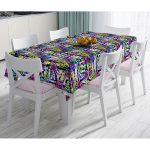 - Masa-5584-Gorsel - Realhomes  Siyah Beyaz Temalı Çiçek Motifli Masa Örtüsü Realhomes