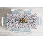 Köpek Ayak İzi Desenli Dijital Baskılı Modern Masa Örtüsü Realhomes