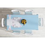 - Masa-5692-Gorsel-1 - Realhomes Realhomes Mavi Zeminde My Love Yazılı Sevimli Kedicik Desenli Modern Masa Örtüsü Realhomes