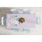 - Masa-5693-Gorsel-1 - Realhomes Realhomes Açık Mine Renkli My Love Yazılı Sevimli Kedicik Motifli Modern Masa Örtüsü Realhomes