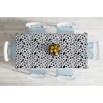 Beyaz Zeminde Anlamsız Çizgiler Motifli Masa Örtüsü Realhomes