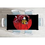 - Masa-5837-Gorsel-1 - Realhomes  Kırmızı Yelpazeli Şaman Japan Kadın Dijital Baskılı Masa Örtüsü Realhomes