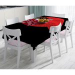 - Masa-5837-Gorsel - Realhomes  Kırmızı Yelpazeli Şaman Japan Kadın Dijital Baskılı Masa Örtüsü Realhomes