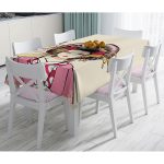Masum Baskan Japon Kız Motifli Modern Masa Örtüsü Realhomes