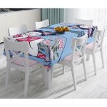 - Masa-5852-Gorsel - Realhomes İnci Kolyeli Japon Kadın Dijital Baskılı Modern Masa Örtüsü Realhomes