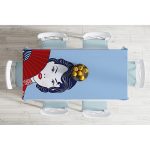 - Masa-5855-Gorsel-1 - Realhomes  Kırmızı Yelpazeli Mavi Zeminli Japon Kadın Modern Masa Örtüsü Realhomes