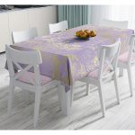 - Masa-7013-Gorsel - Realhomes  Mor Renkli Gradyan Desenli Dijital Baskılı Modern Masa Örtüsü Realhomes