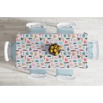 Renkli Amazon Yapraklı Motifler Dijital Baskılı Modern Masa Örtüsü Realhomes