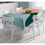 - Masa-7031-Gorsel - Realhomes  Renkli Dağ Motifli Dijital Baskılı Modern Masa Örtüsü Realhomes