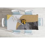 - Masa-7088-Gorsel-1 - Realhomes  Renkli Zeminde Leylek Desenli Dijital Baskılı Modern Masa Örtüsü Realhomes