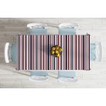 - Masa-7098-Gorsel-1 - Realhomes  Beyaz Zeminde Renkli Çizgi Detaylı Dijital Baskılı Modern Masa Örtüsü Realhomes