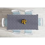 Beyaz Zeminli Soft Renkli Yapraklı Dijital Baskılı Modern Masa Örtüsü Realhomes