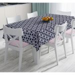 Beyaz Zeminli Soft Renkli Yapraklı Dijital Baskılı Modern Masa Örtüsü Realhomes