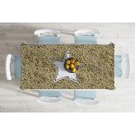 - Masa-7130-Gorsel-1 - Realhomes  Gold Zeminli Beyaz Yıldız Desenli Dijital Baskılı Modern Masa Örtüsü Realhomes