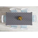 - Masa-7178-Gorsel-1 - Realhomes  Gri Zeminde Gold Puantiyeli Çam Ağacı Desenli Dijital Baskılı Modern Masa Örtüsü Realhomes