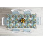 Renkli Zemin Üzerinde Onedraw Çizimli Dijital Baskılı Modern Masa Örtüsü Realhomes