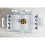 - Masa-7202-Gorsel-1 - Realhomes  Gri Beyaz Zeminde Pusula Desenli Dijital Baskılı Modern Masa Örtüsü Realhomes