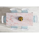 Pudra Zemin Üzerinde Gölge Desenli Dijital Baskılı Modern Masa Örtüsü Realhomes