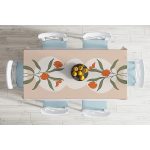 - Masa-7334-Gorsel-1 - Realhomes  Soft Renkli Onedraw Çizimli Çiçek Desenli Dijital Baskılı Modern Masa Örtüsü Realhomes