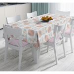 Renkli Zeminde Onedraw Antik Çizimli Dijital Baskılı Modern Masa Örtüsü Realhomes