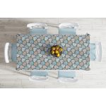 - Masa-7478-Gorsel-1 - Realhomes Renkli Zeminli Yaprak Desenli Dijital Baskılı Modern Masa Örtüsü Realhomes