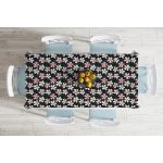 - Masa-7497-Gorsel-1 - Realhomes  Renkli Zeminli Onedraw Çizimli Çiçek Dijital Baskılı Modern Masa Örtüsü Realhomes