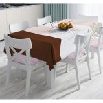 - Masa-7574-Gorsel - Realhomes  Renkli Zeminli Onedraw Çizimli Geyik Desenli Dijital Baskılı Modern Masa Örtüsü Realhomes