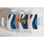 - Masa-7590-Gorsel-1 - Realhomes  Renkli Zemin Üzerinde Geometrik Çizim Dijital Baskılı Modern Masa Örtüsü Realhomes