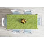 Renkli Zemin Üzerinde Onedraw Çizimli Çiçek Desenli Dijital Baskılı Modern Masa Örtüsü Realhomes