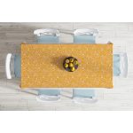 - Masa-7615-Gorsel-1 - Realhomes  Renkli Zemin Üzerinde Çiçek Desenli Dijital Baskılı Modern Masa Örtüsü Realhomes