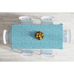 Renkli Zemin Üzerinde Çiçek Desenli Dijital Baskılı Modern Masa Örtüsü Realhomes