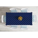 - Masa-7626-Gorsel-1 - Realhomes  Lacivert Zemin Üzerinde Çapa Desenli Dijital Baskılı Modern Masa Örtüsü Realhomes