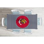 - Masa-7681-Gorsel-1 - Realhomes Beyaz Zemin Üzerinde Renkli Çapa Desenli Dijital Baskılı Modern Masa Örtüsü Realhomes