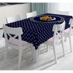 - Masa-7725-Gorsel - Realhomes  Renkli Zemin Üzerinde Modern Çapa Desenli Dijital Baskılı Modern Masa Örtüsü Realhomes