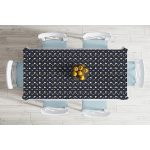 Renkli Zemin Üzerinde Çam Ağacı Desenli Dijital Baskılı Modern Masa Örtüsü Realhomes