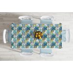 - Masa-7919-Gorsel-1 - Realhomes  Beyaz Zemin Üzerinde Renkli Deniz Motifli Dijital Baskılı Modern Masa Örtüsü Realhomes