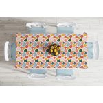 - Masa-8159-Gorsel-1 - Realhomes  Beyaz Zemin Üzerinde Geometrik Desenli Dijital Baskılı Modern Masa Örtüsü Realhomes