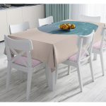 - Masa-8170-Gorsel - Realhomes  Pastel Zemin Üzerinde Antik Desenli Dijital Baskılı Modern Masa Örtüsü Realhomes