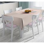 - Masa-8171-Gorsel - Realhomes Pastel Zemin Üzerinde Antik Desenli Dijital Baskılı Modern Masa Örtüsü Realhomes