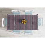 - Masa-8346-Gorsel-1 - Realhomes  Siyah Zemin Üzerinde Geyik Desenli Dijital Baskılı Modern Masa Örtüsü Realhomes