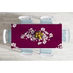 - Masa-8368-Gorsel-1 - Realhomes Bordo Zemin Üzerinde Beyaz Renkli Çiçek Desenli Dijital Baskılı Modern Masa Örtüsü Realhomes