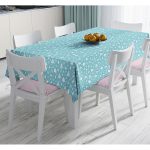 - Masa-8395-Gorsel - Realhomes Renkli Zemin Üzerinde Yılbaşı Desenli Dijital Baskılı Modern Masa Örtüsü Realhomes