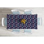 Renkli Zemin Üzerinde Geyik Desenli Dijital Baskılı Modern Masa Örtüsü Realhomes